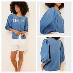 Madewell  Erin Sleeve Denim Top